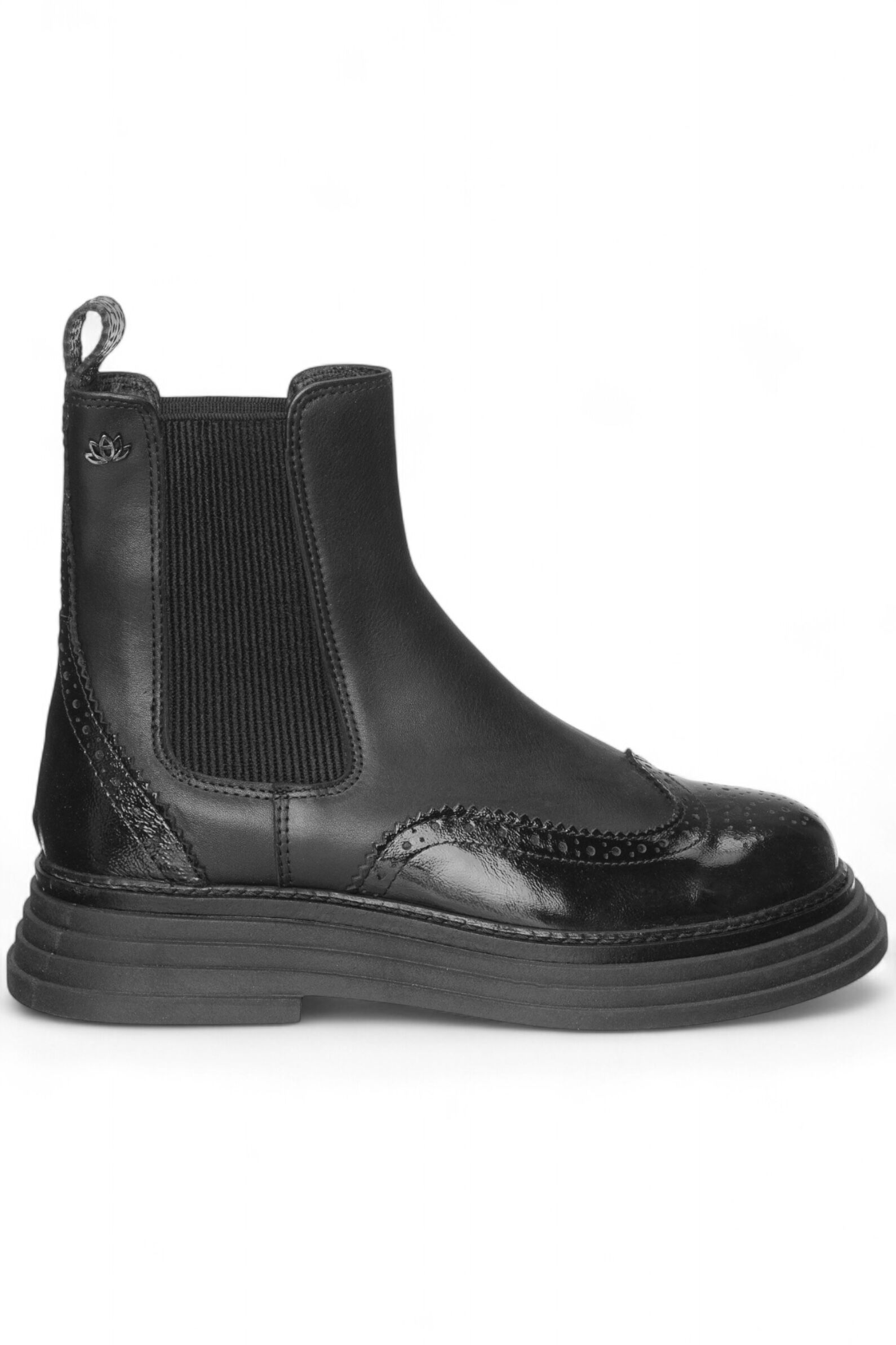 Ботинки жен. АРТ.25KB-1037,чер,н.к-лак/байка