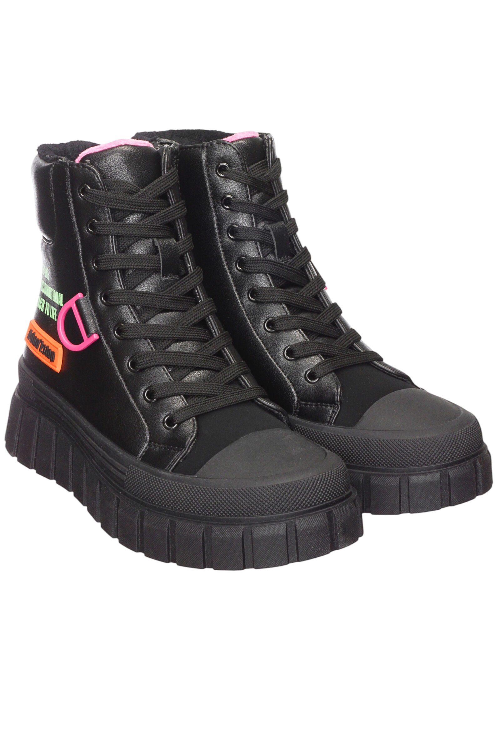 Ботинки дев. АРТ.52-2050F,чер,и.к/хл-пэ