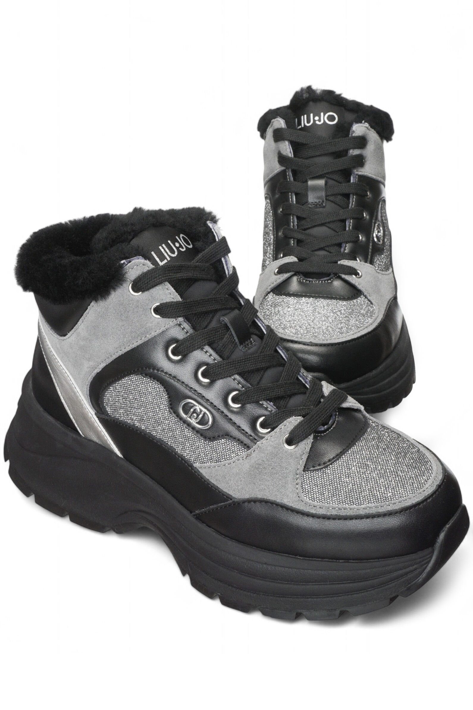 Ботинки жен. АРТ.BF5073PX78822222,чер-сереб,н.к-з-тек/н.м