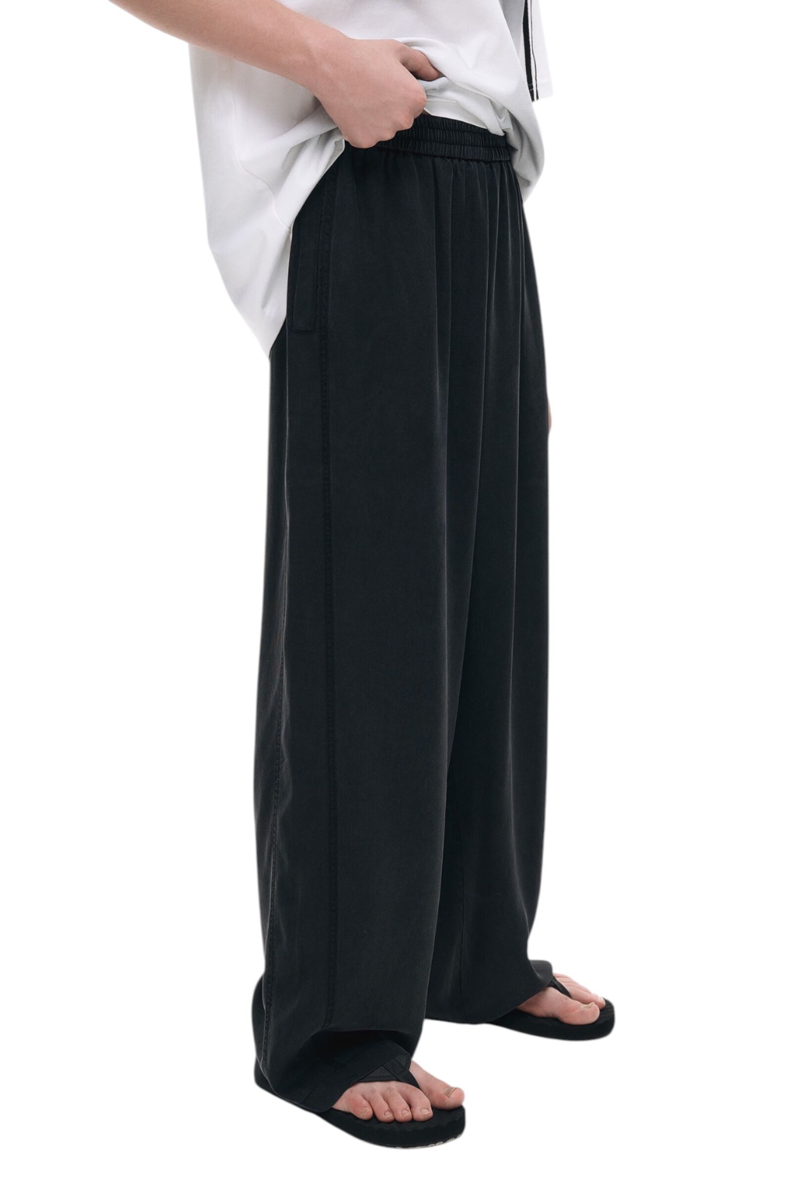 Брюки дев. АРТ.AA237316,чер,хл-пэ