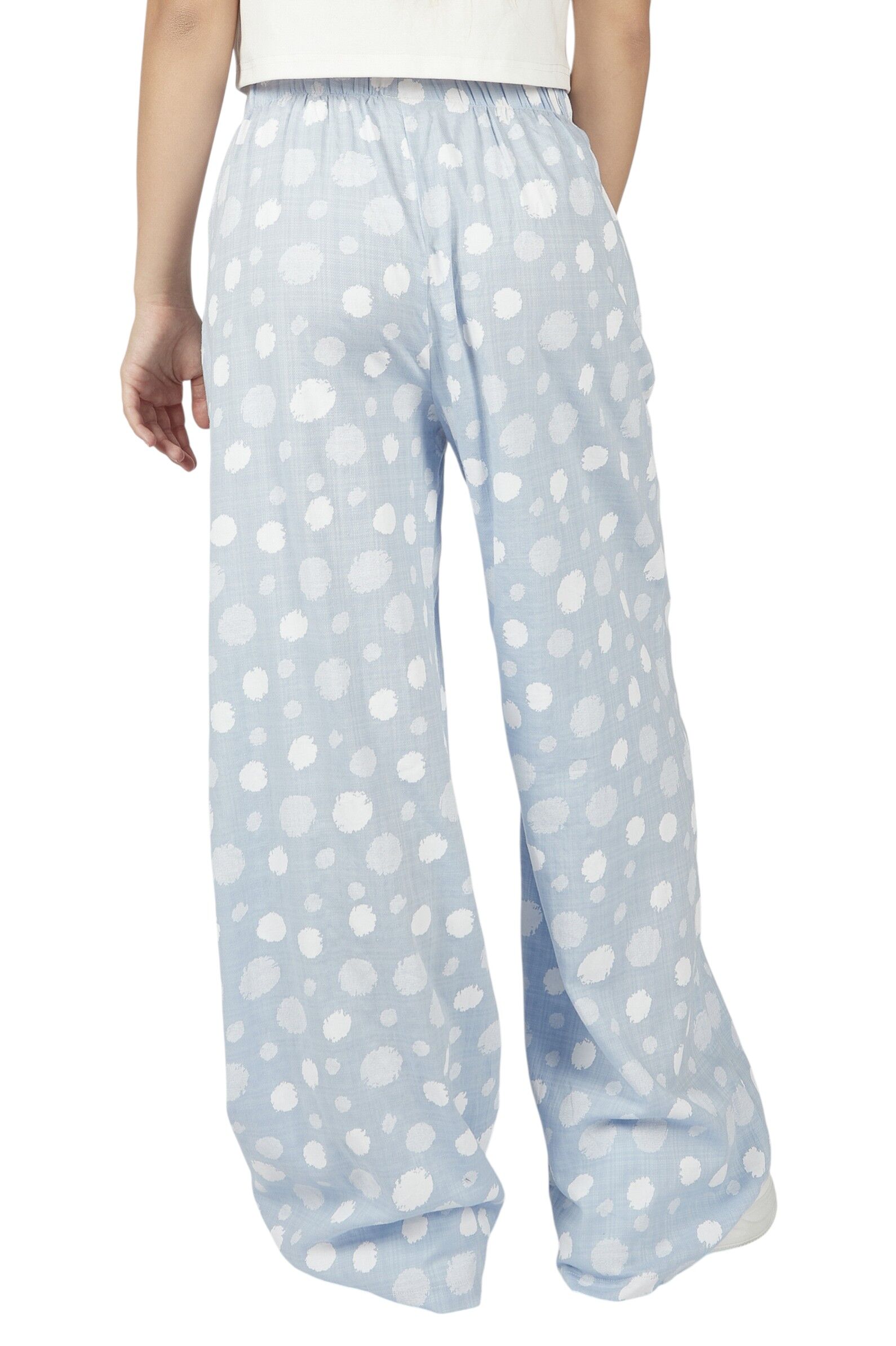 Брюки дев. АРТ.G-TR26095F,гол-бел,хл