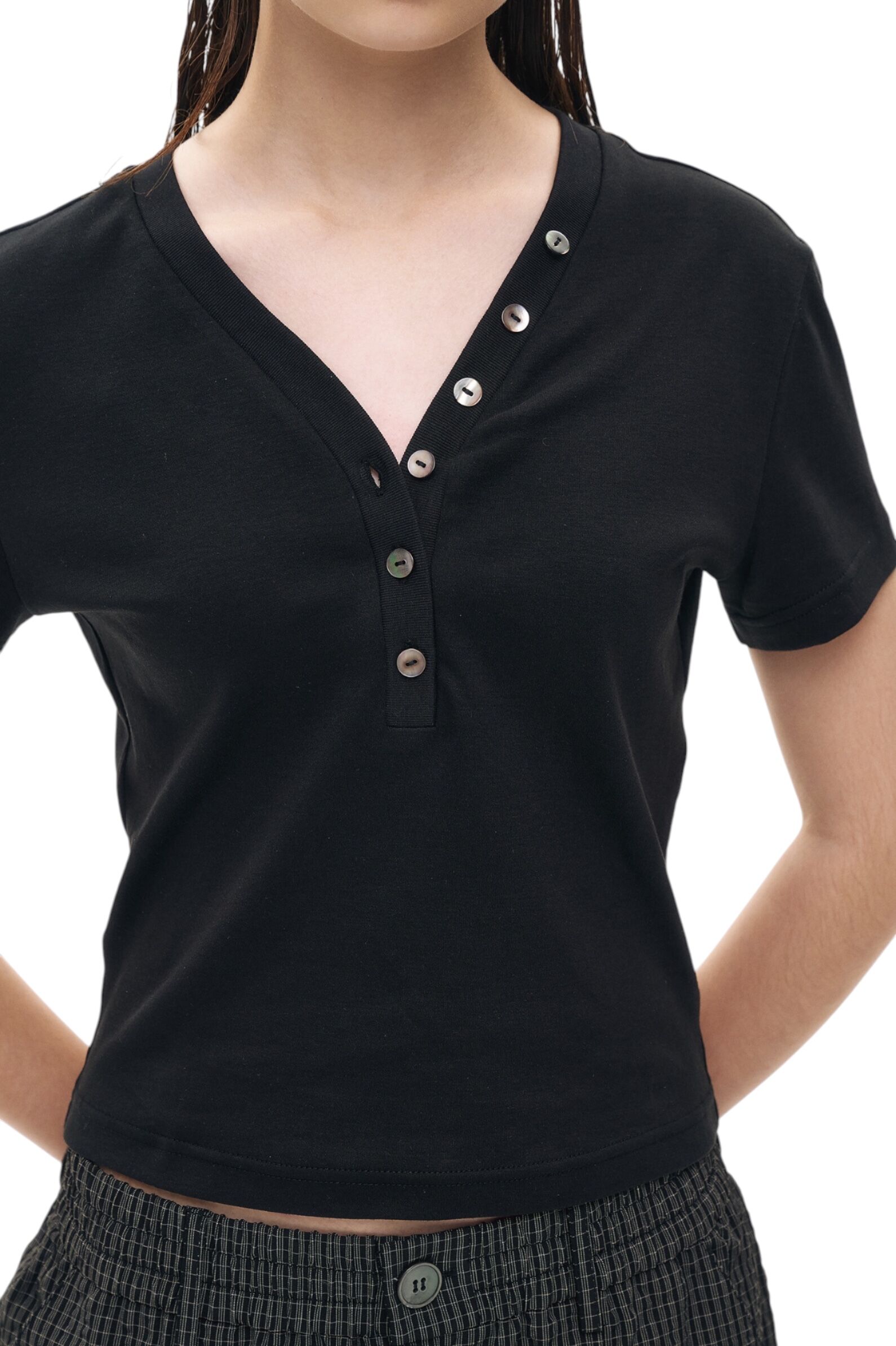 Футболка дев. АРТ.AA235046,чер,хл-эл