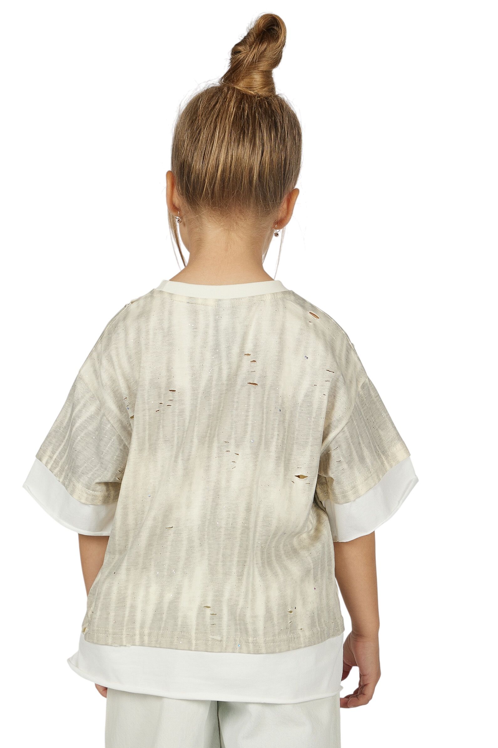 Футболка АРТ.G-TS26057,беж,хл-эл