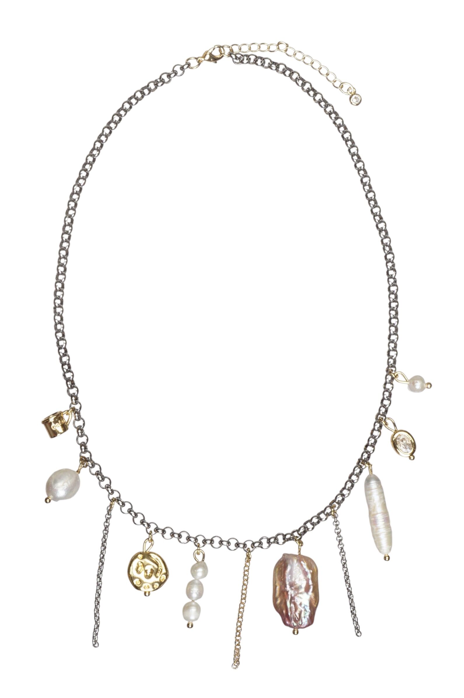 Колье АРТ.J.275,сереб-мул