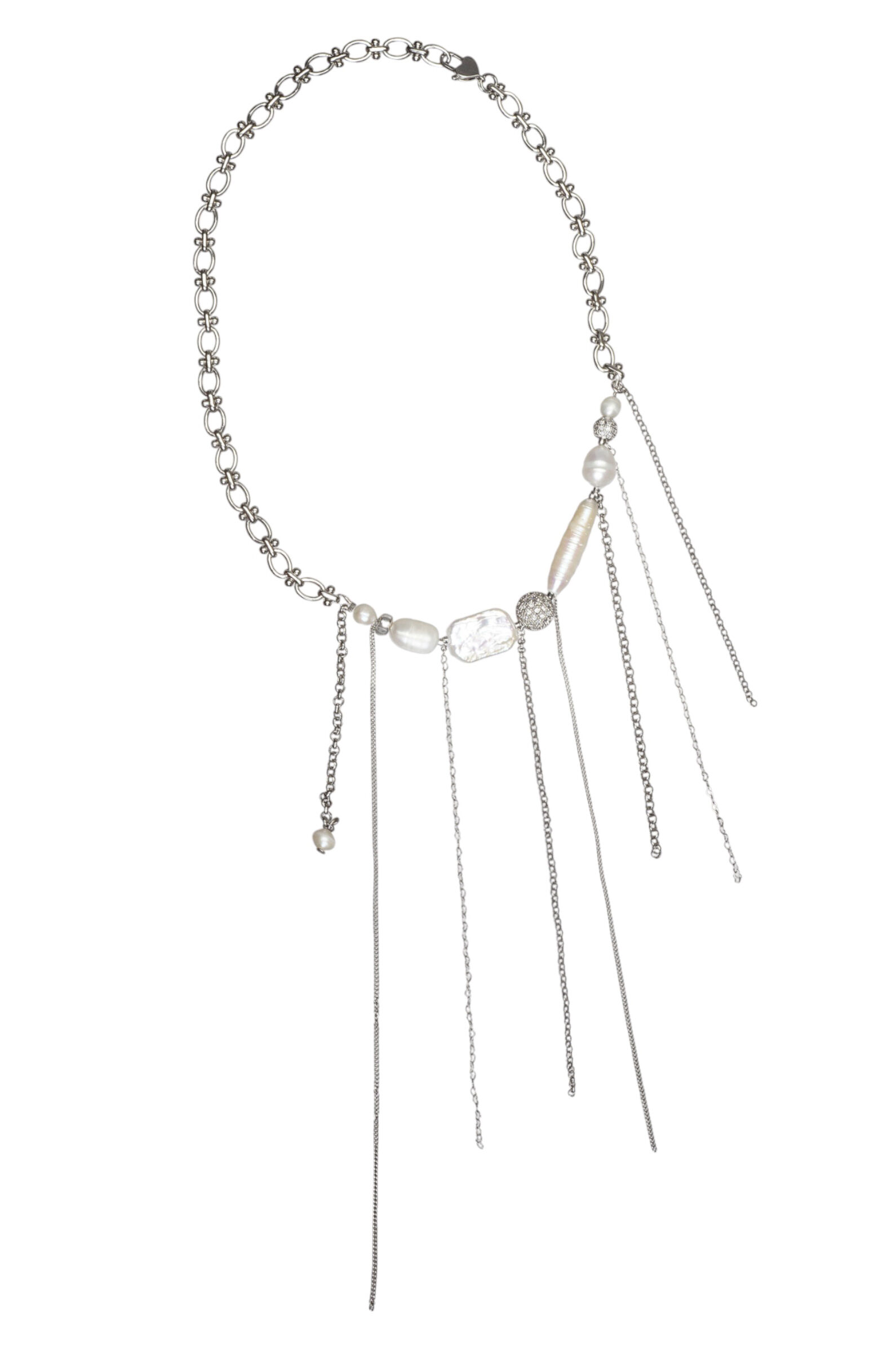 Колье АРТ.J.286,сереб-бел