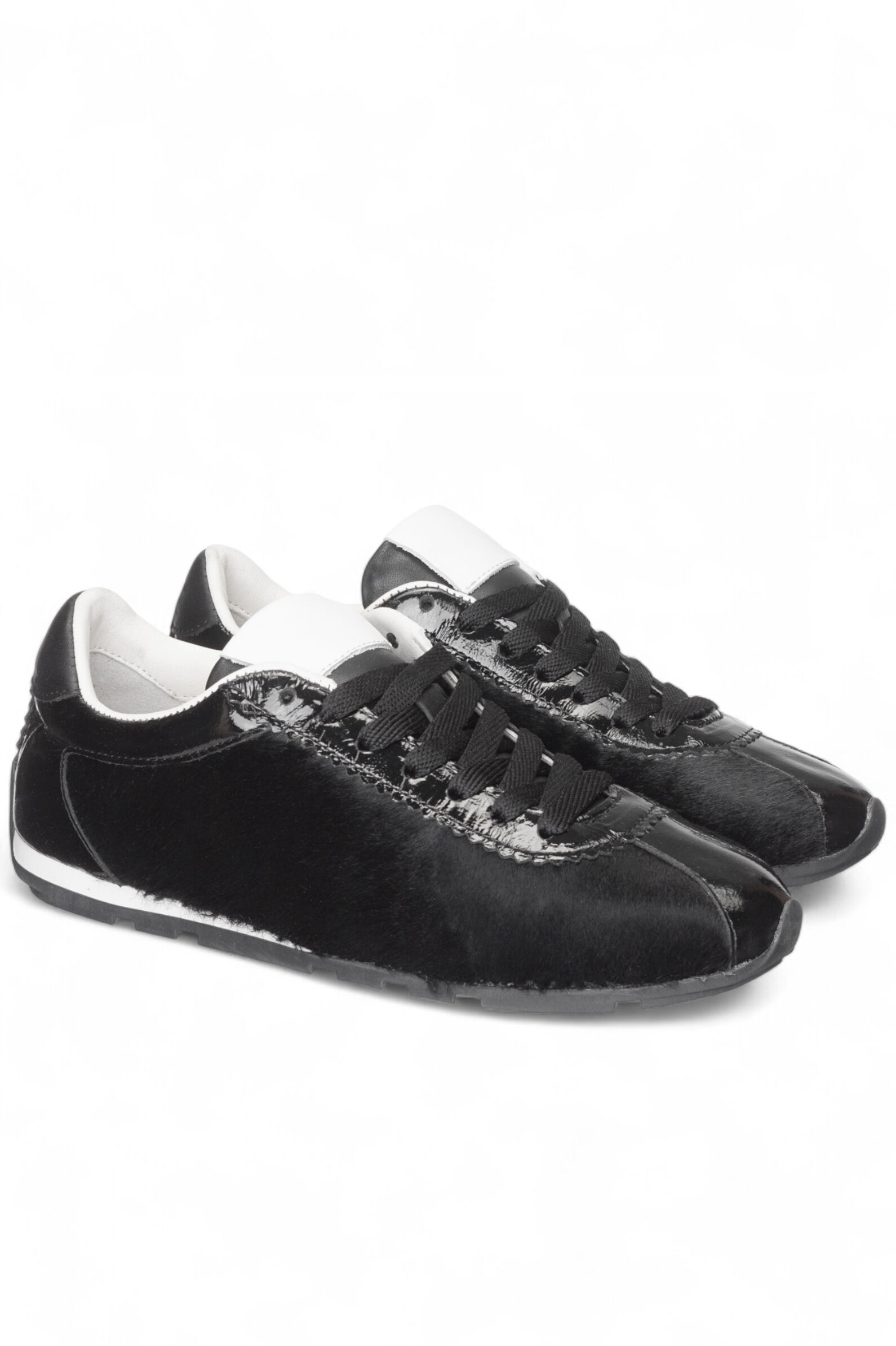 Кроссовки жен. АРТ.25KA-507-T,чер,н.лак-пони/н.к