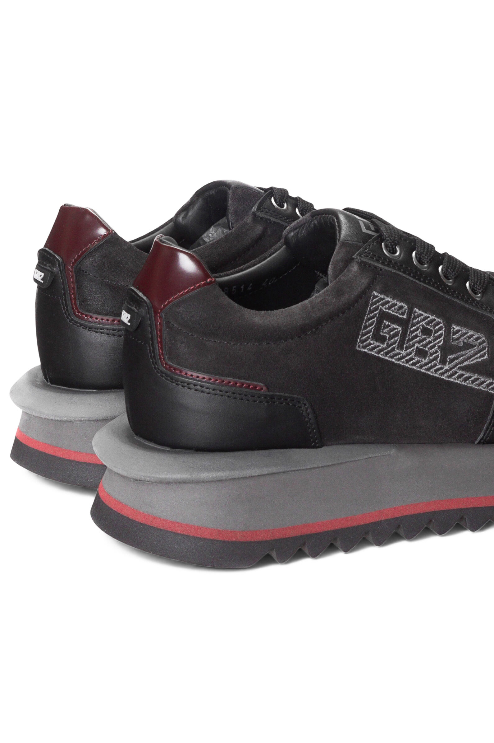 Кроссовки муж. АРТ.48514-B,чер-бордо,н.к-з/н.к