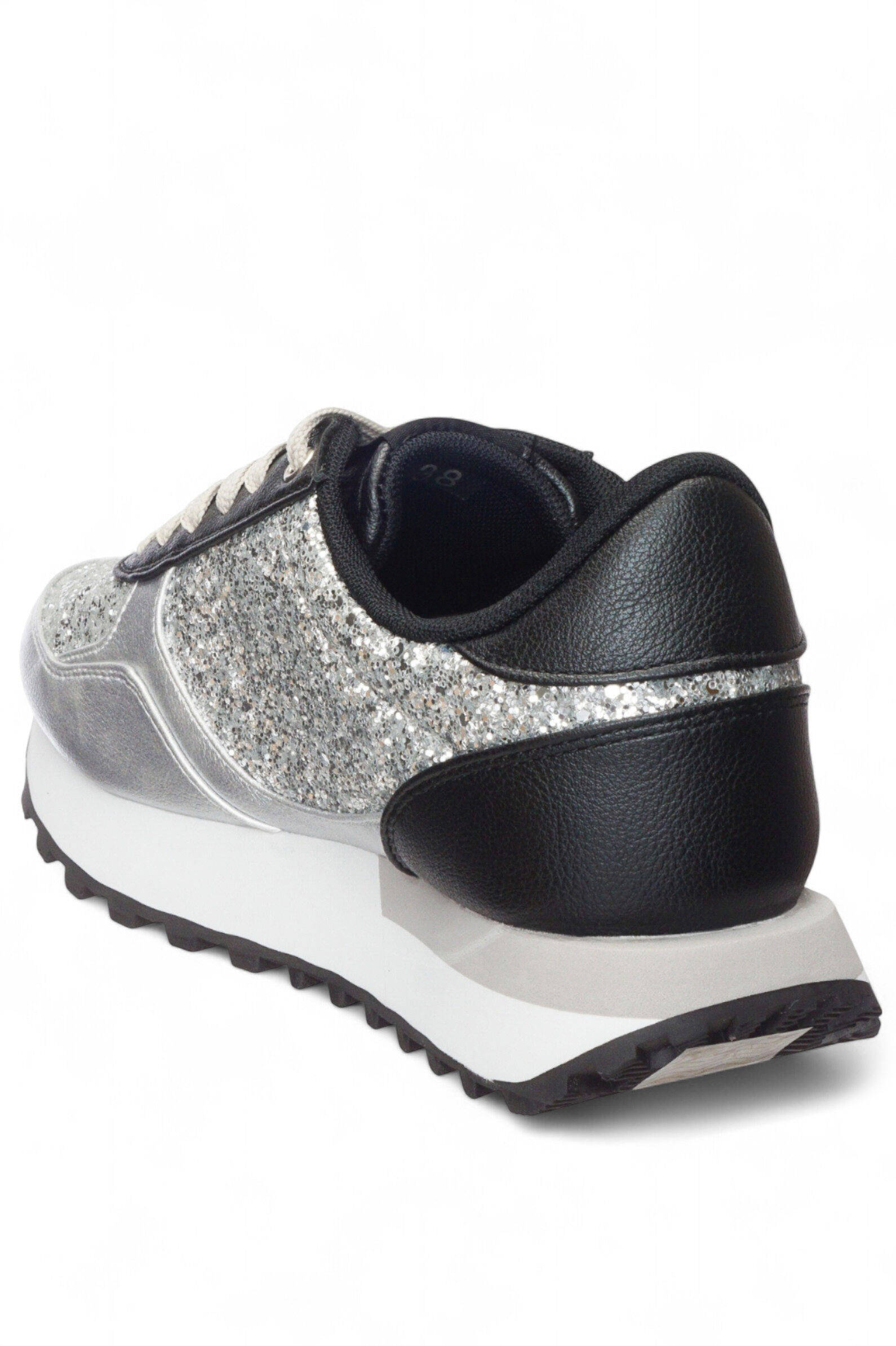 Кроссовки жен. АРТ.BF5057EX015S1S01,сереб-чер,и.к-глит/тек