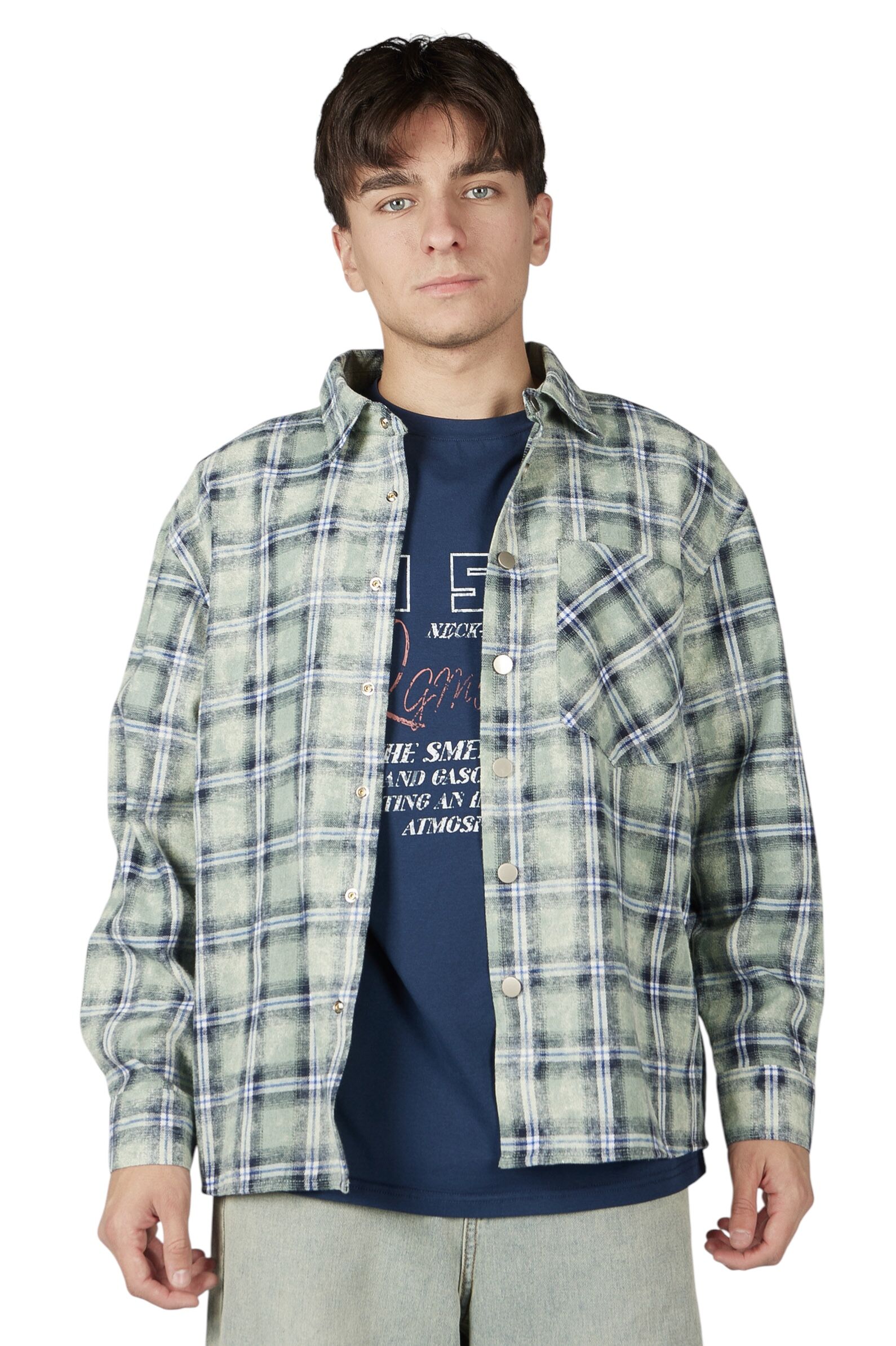 Рубашка АРТ.B-SH36087,зел,хл-пэ