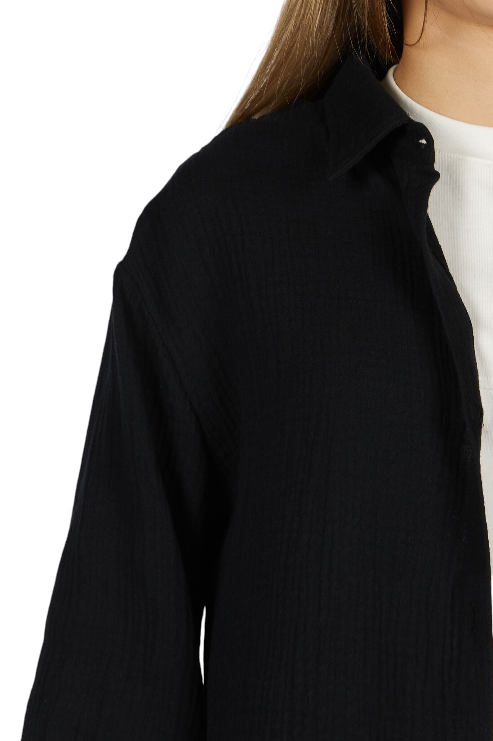 Рубашка дев. АРТ.G-SH26087,чер,хл