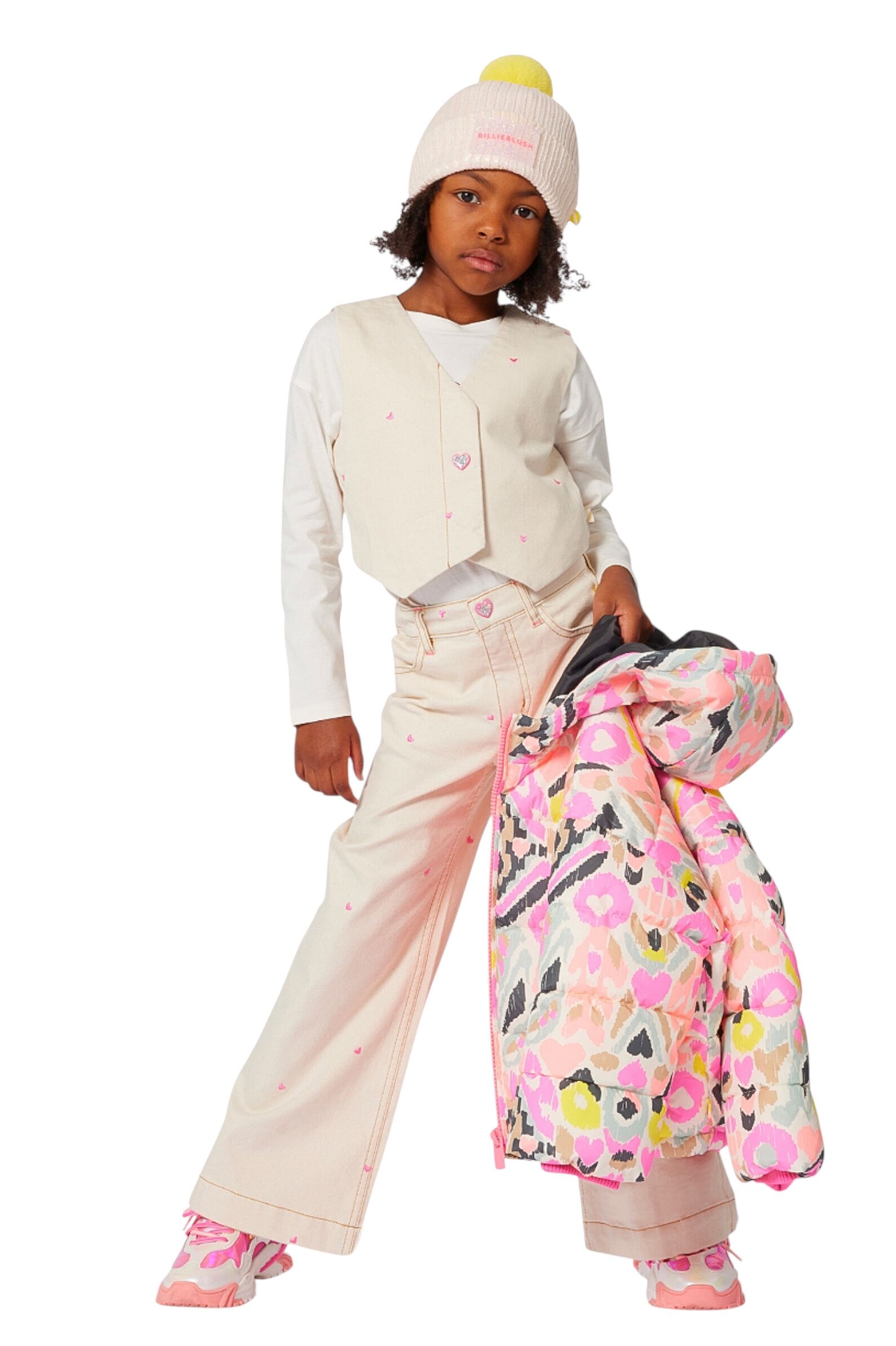 Шапка дев. АРТ.U21509/47V,роз-жел,пэ