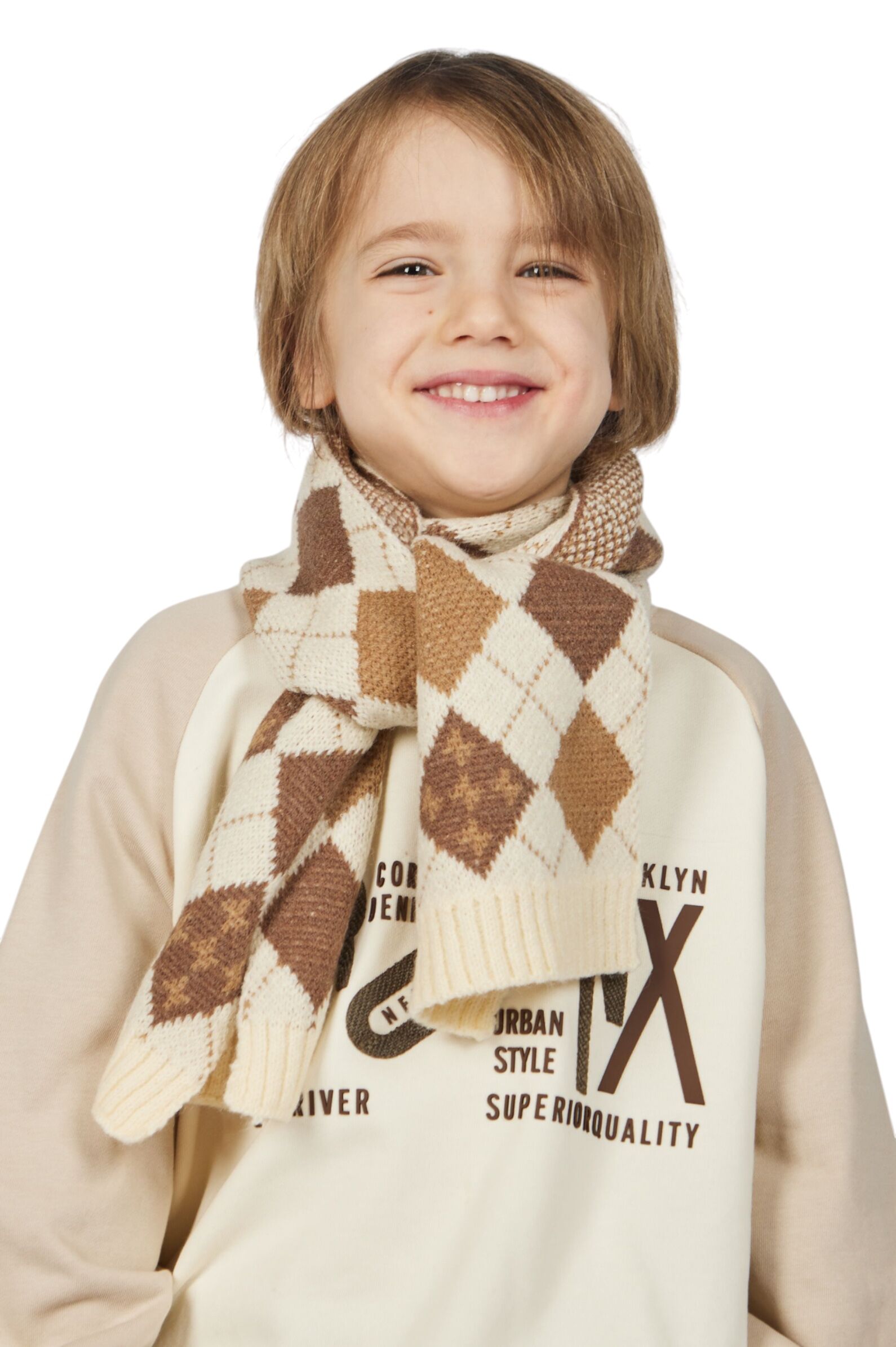 Шарф АРТ.A-SC55630,беж-мол,хл-акр