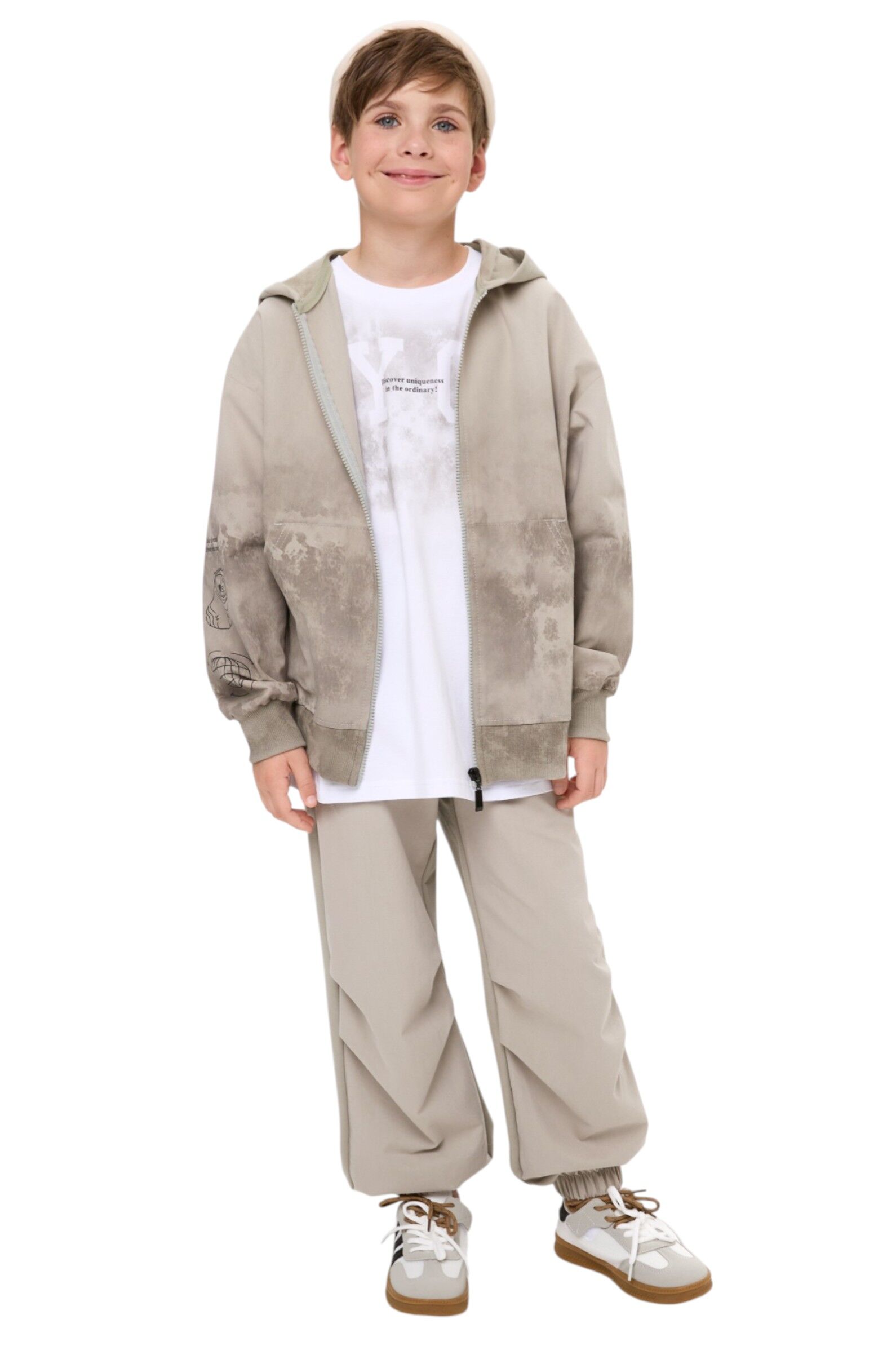 Толстовка мал. АРТ.261143,беж,хл-тенсель-эл